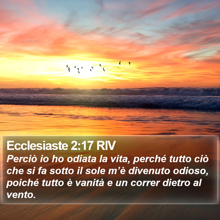 Ecclesiaste 2:17 RIV Bible Study