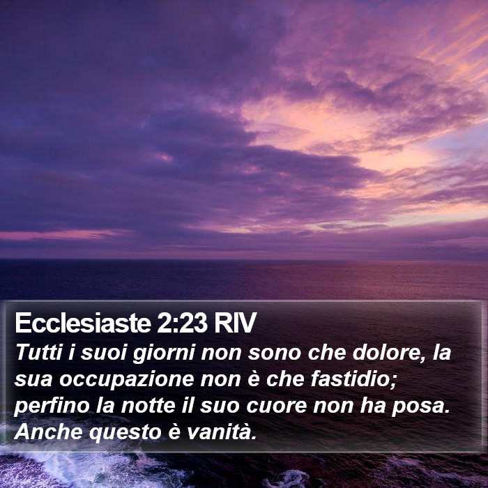 Ecclesiaste 2:23 RIV Bible Study