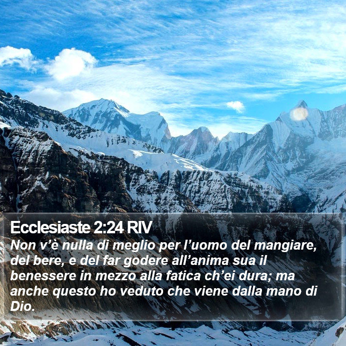 Ecclesiaste 2:24 RIV Bible Study