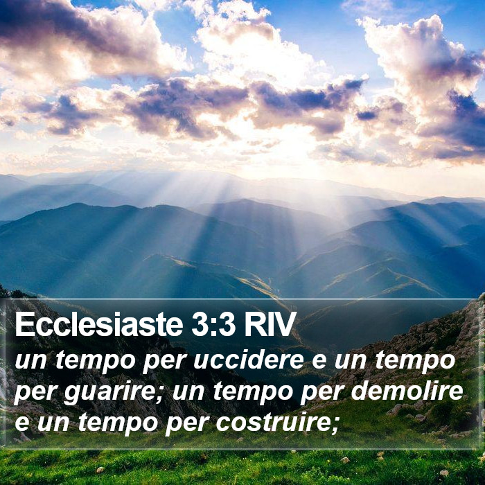 Ecclesiaste 3:3 RIV Bible Study