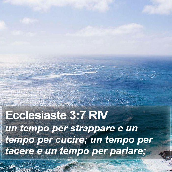 Ecclesiaste 3:7 RIV Bible Study