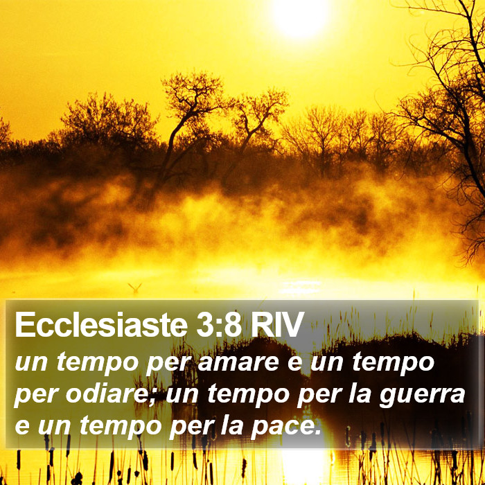 Ecclesiaste 3:8 RIV Bible Study