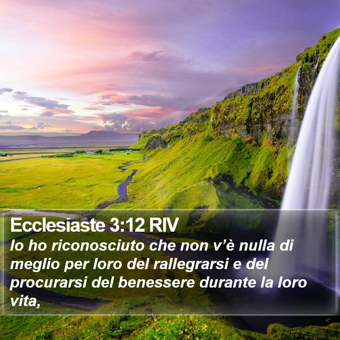 Ecclesiaste 3:12 RIV Bible Study