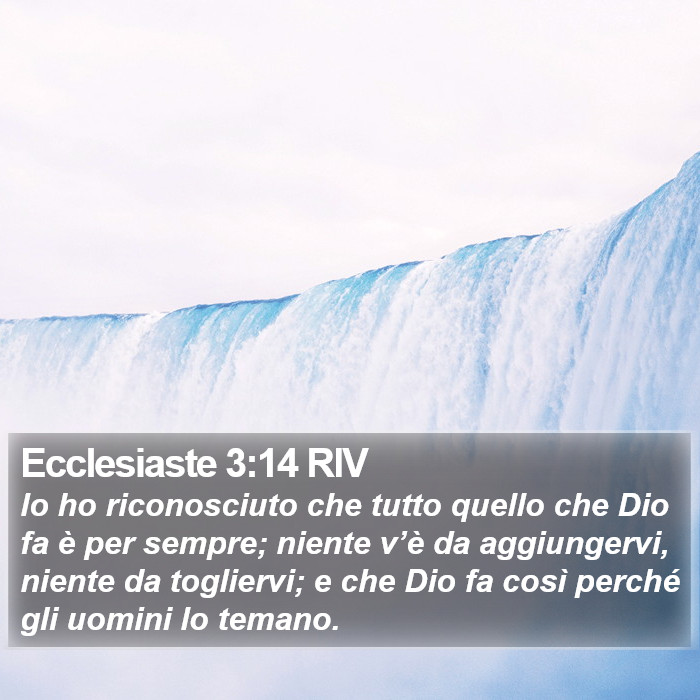 Ecclesiaste 3:14 RIV Bible Study
