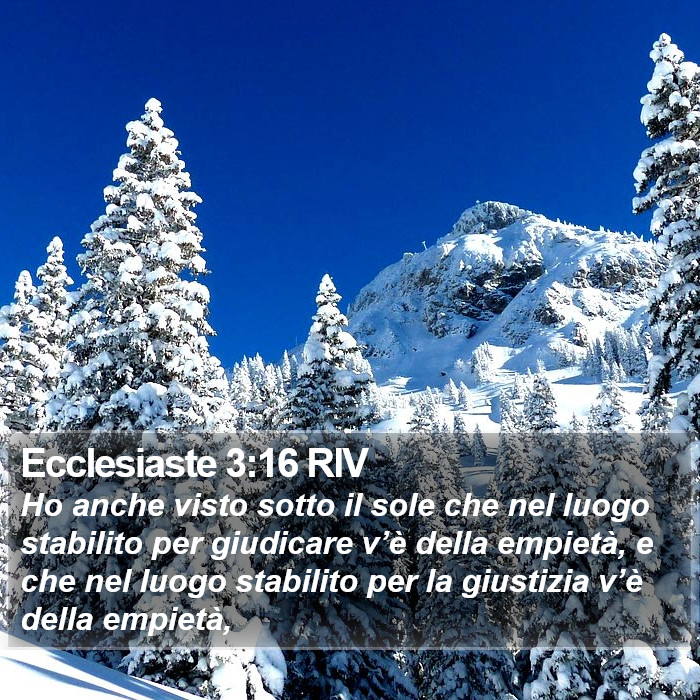 Ecclesiaste 3:16 RIV Bible Study