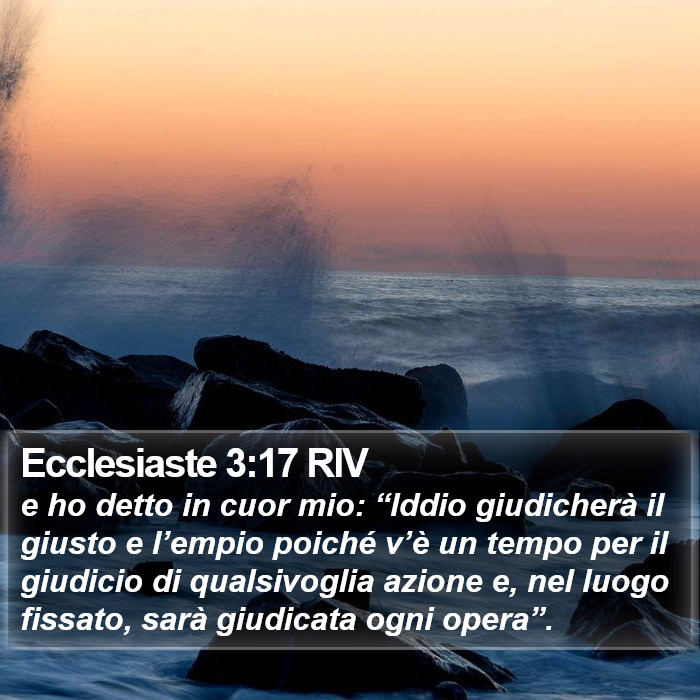 Ecclesiaste 3:17 RIV Bible Study