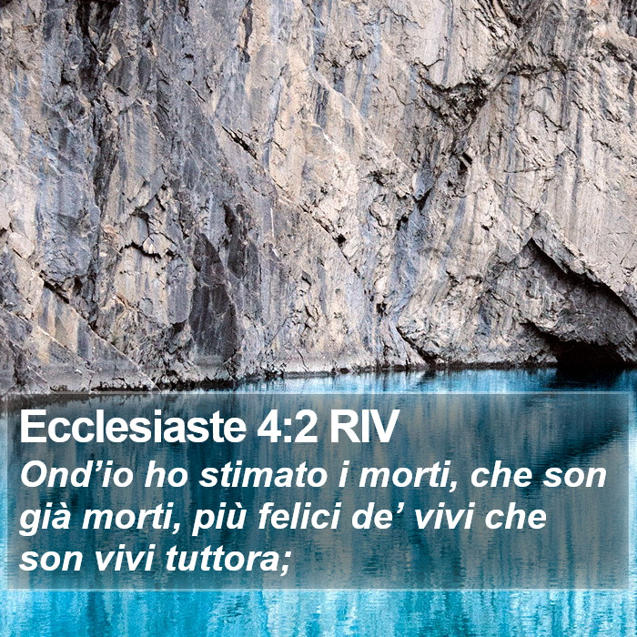 Ecclesiaste 4:2 RIV Bible Study