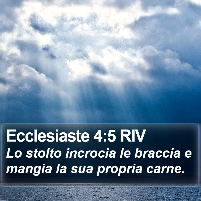 Ecclesiaste 4:5 RIV Bible Study