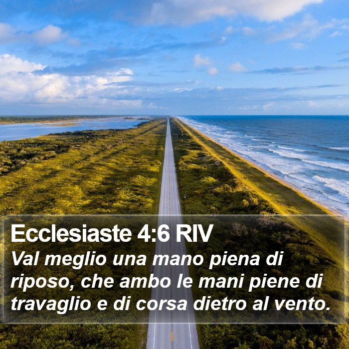 Ecclesiaste 4:6 RIV Bible Study