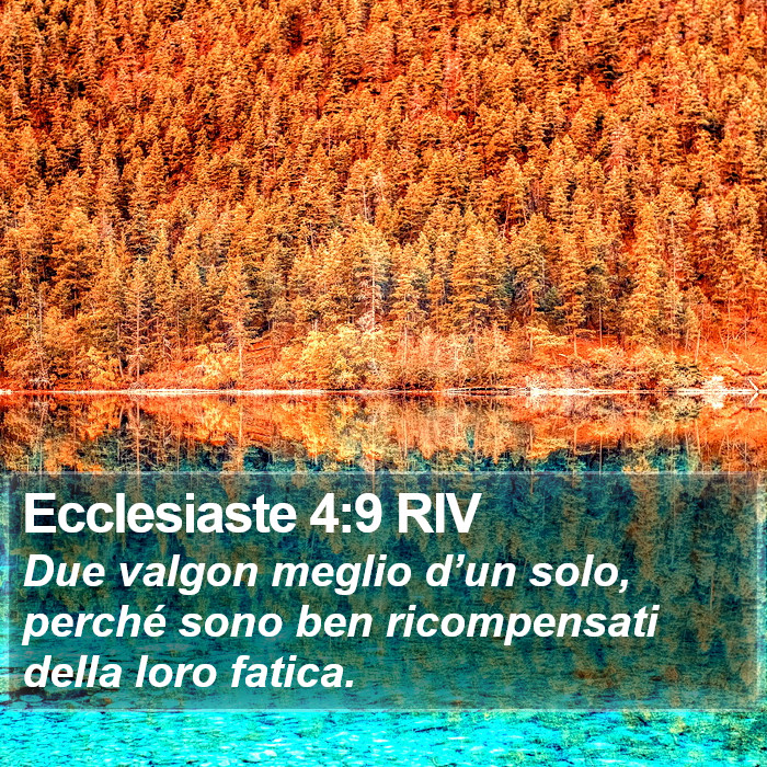 Ecclesiaste 4:9 RIV Bible Study