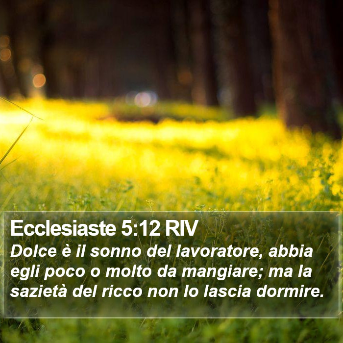 Ecclesiaste 5:12 RIV Bible Study