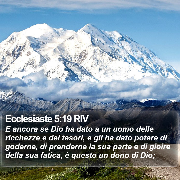 Ecclesiaste 5:19 RIV Bible Study