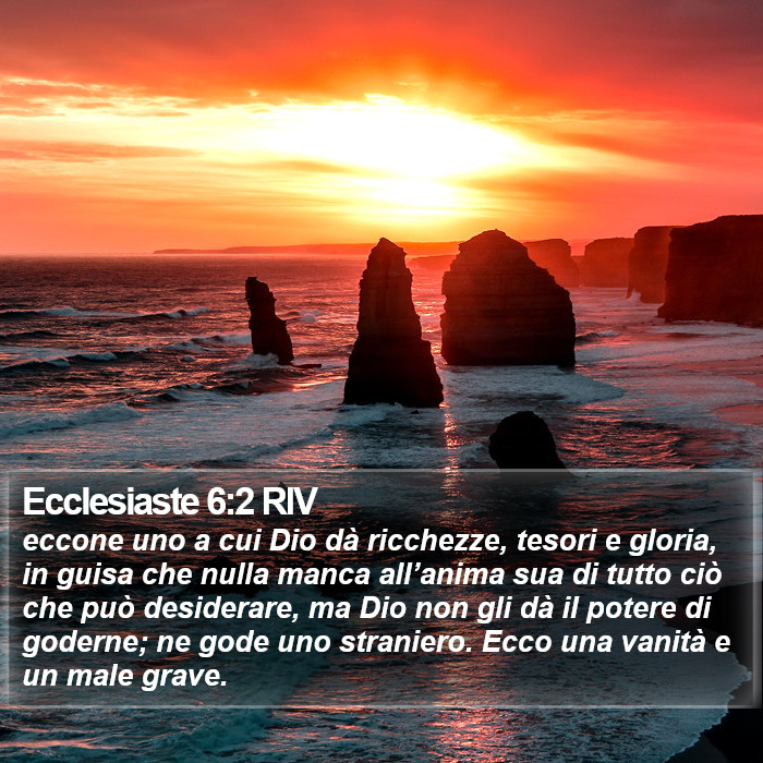 Ecclesiaste 6:2 RIV Bible Study