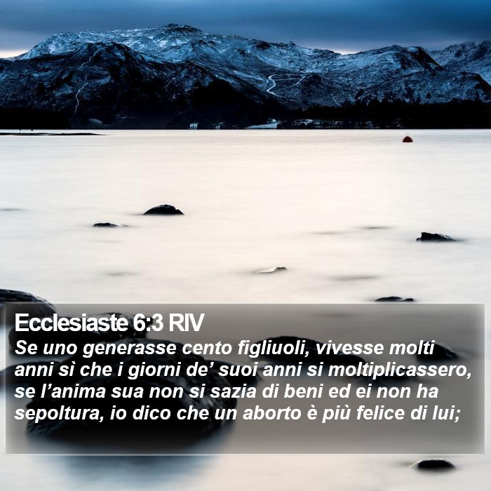 Ecclesiaste 6:3 RIV Bible Study