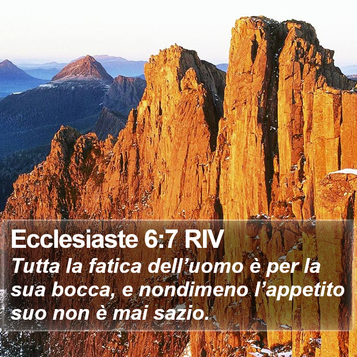 Ecclesiaste 6:7 RIV Bible Study