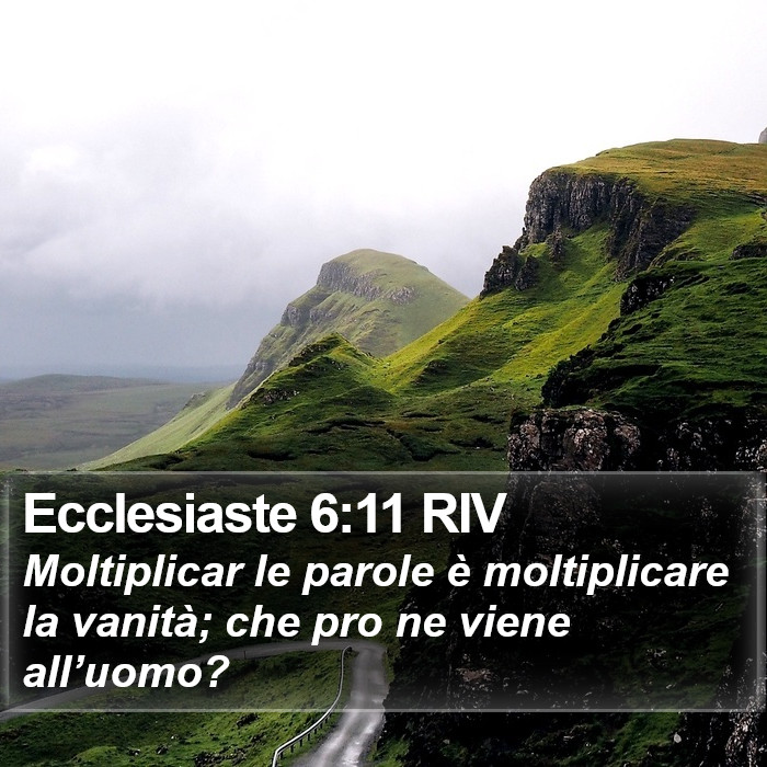 Ecclesiaste 6:11 RIV Bible Study