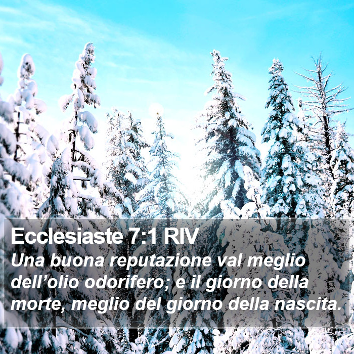 Ecclesiaste 7:1 RIV Bible Study