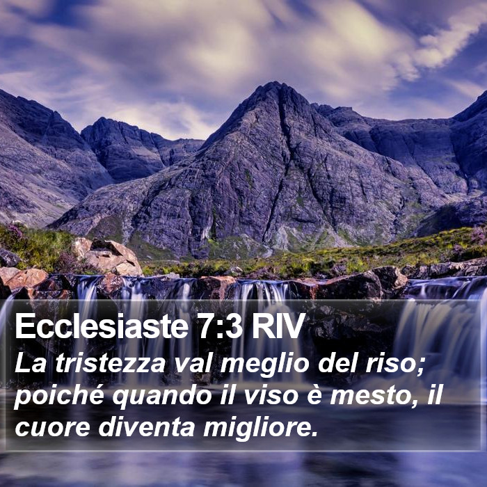 Ecclesiaste 7:3 RIV Bible Study