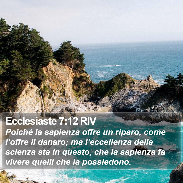 Ecclesiaste 7:12 RIV Bible Study