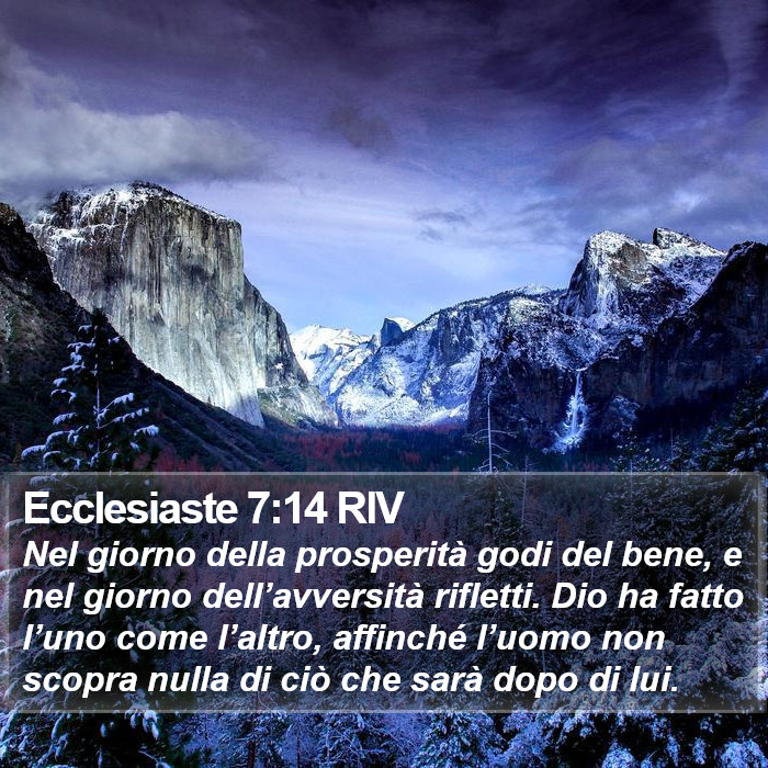 Ecclesiaste 7:14 RIV Bible Study