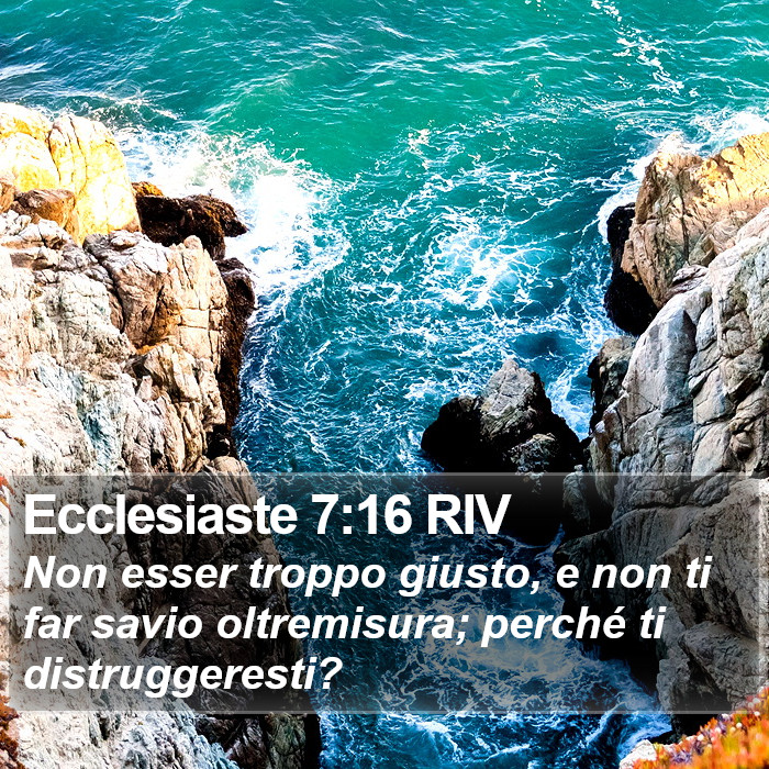 Ecclesiaste 7:16 RIV Bible Study