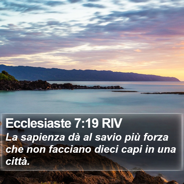 Ecclesiaste 7:19 RIV Bible Study