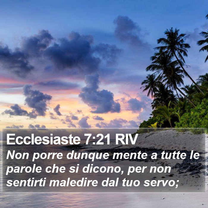 Ecclesiaste 7:21 RIV Bible Study