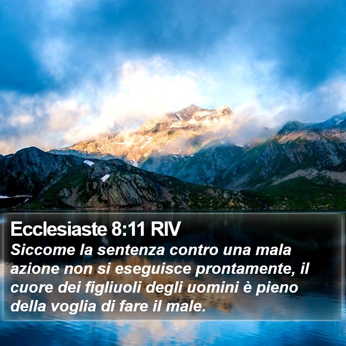 Ecclesiaste 8:11 RIV Bible Study