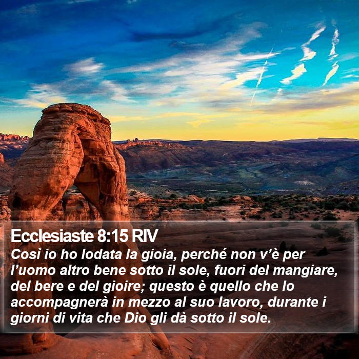 Ecclesiaste 8:15 RIV Bible Study