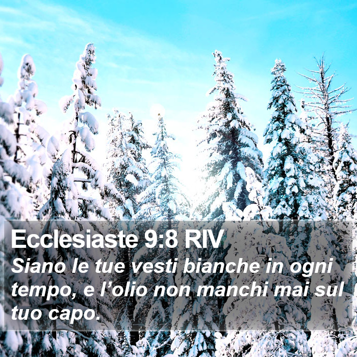 Ecclesiaste 9:8 RIV Bible Study