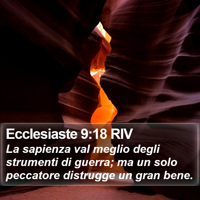 Ecclesiaste 9:18 RIV Bible Study