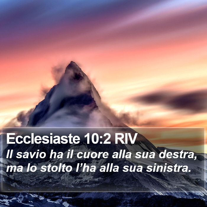 Ecclesiaste 10:2 RIV Bible Study