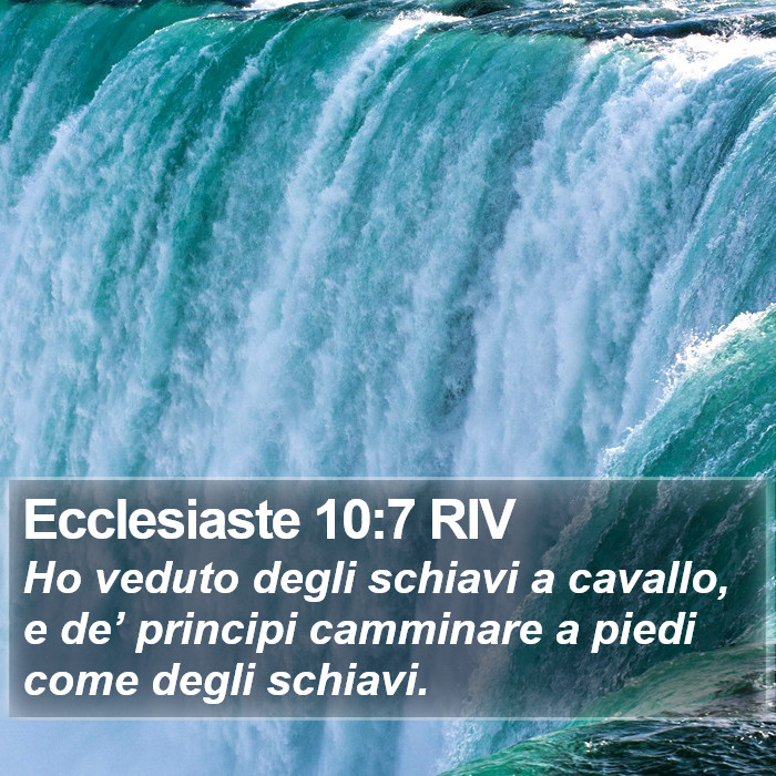 Ecclesiaste 10:7 RIV Bible Study