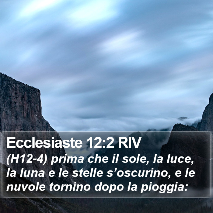 Ecclesiaste 12:2 RIV Bible Study