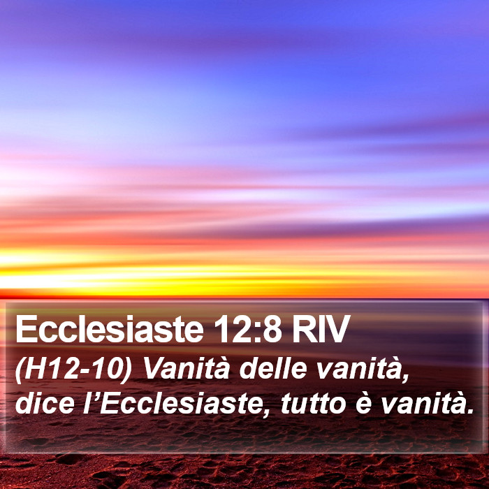 Ecclesiaste 12:8 RIV Bible Study