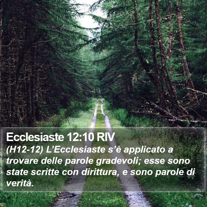 Ecclesiaste 12:10 RIV Bible Study