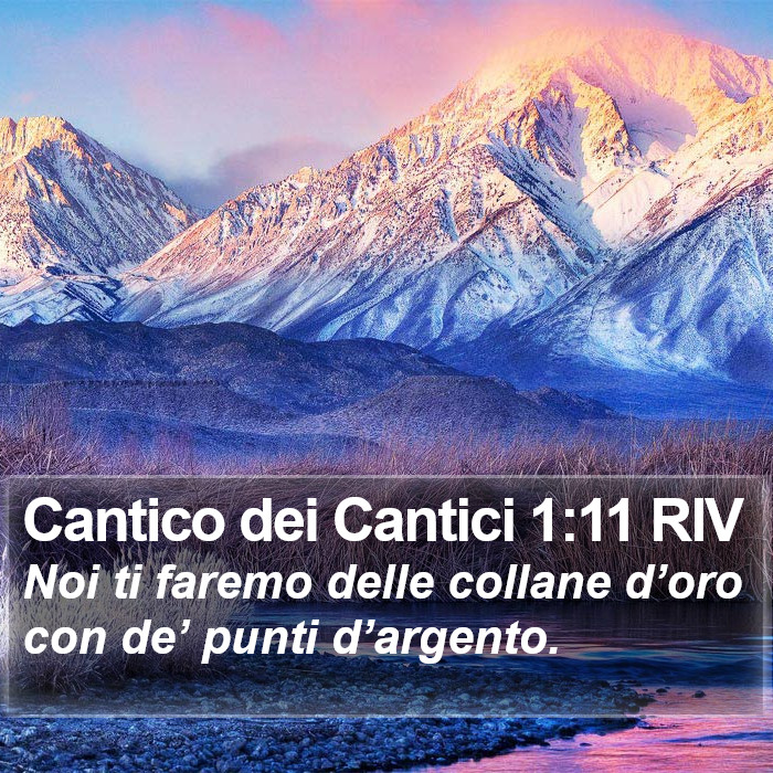 Cantico dei Cantici 1:11 RIV Bible Study