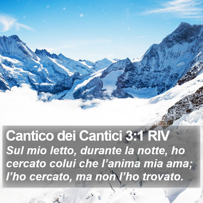 Cantico dei Cantici 3:1 RIV Bible Study