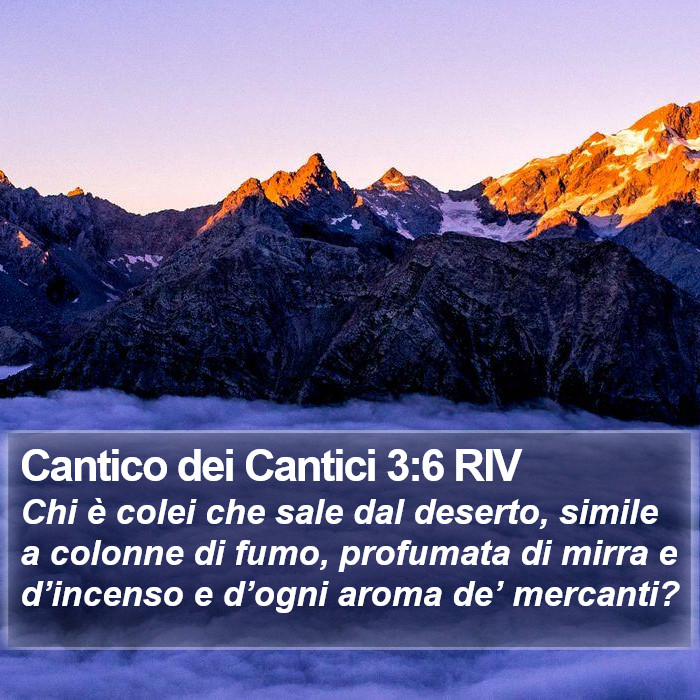 Cantico dei Cantici 3:6 RIV Bible Study