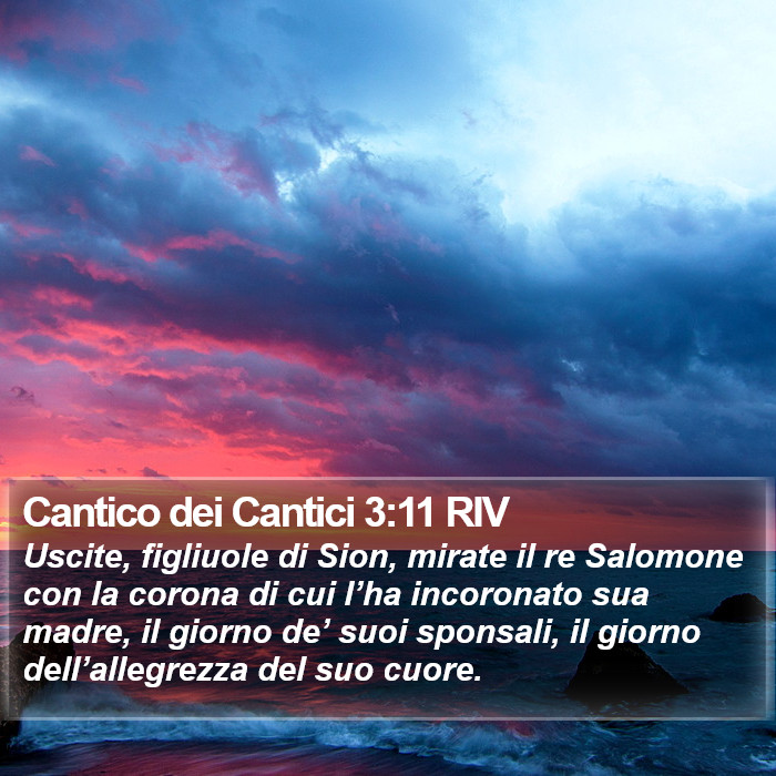 Cantico dei Cantici 3:11 RIV Bible Study