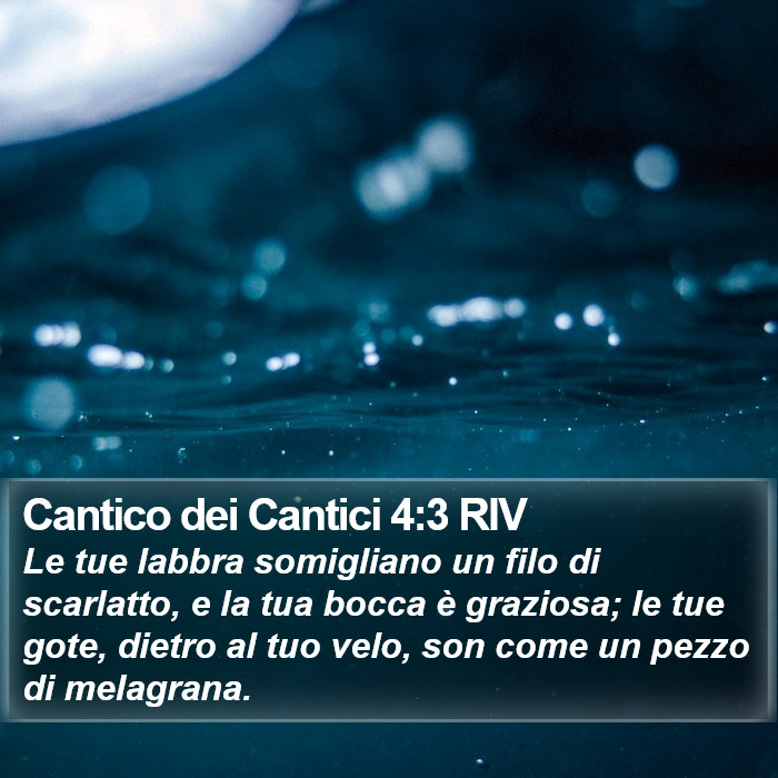 Cantico dei Cantici 4:3 RIV Bible Study