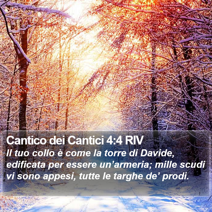 Cantico dei Cantici 4:4 RIV Bible Study