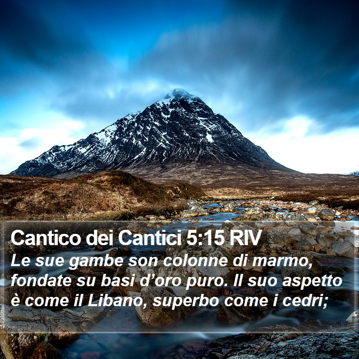 Cantico dei Cantici 5:15 RIV Bible Study