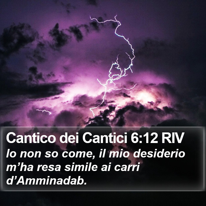 Cantico dei Cantici 6:12 RIV Bible Study