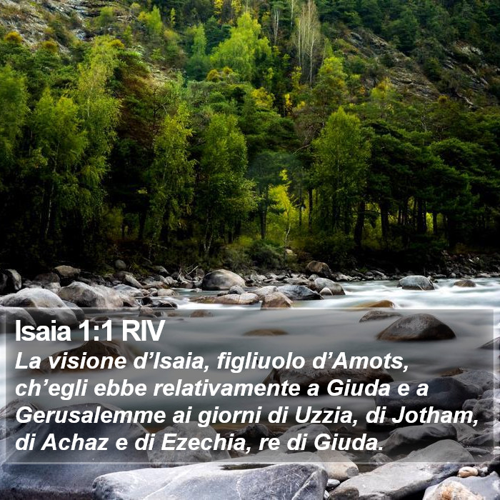 Isaia 1:1 RIV Bible Study