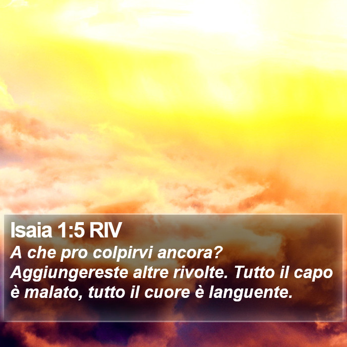 Isaia 1:5 RIV Bible Study