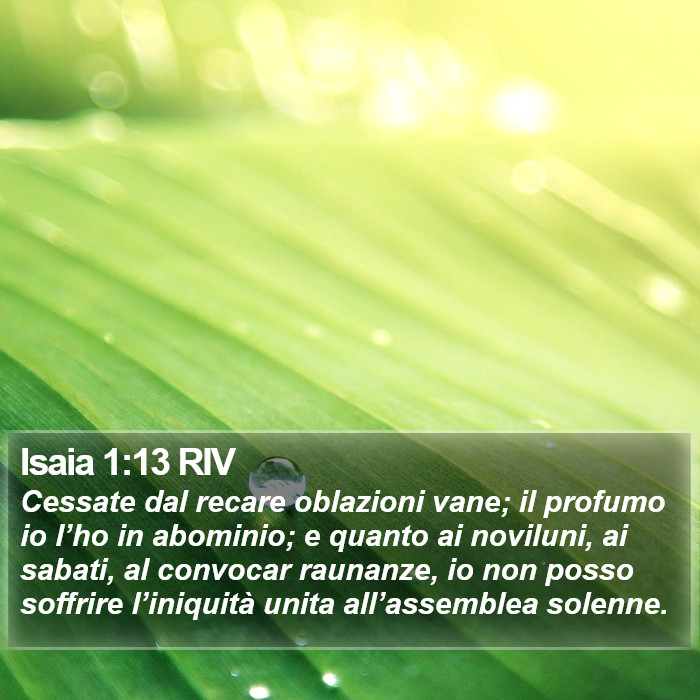 Isaia 1:13 RIV Bible Study