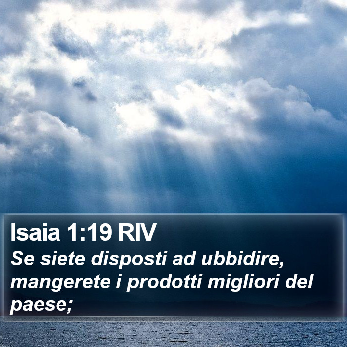 Isaia 1:19 RIV Bible Study