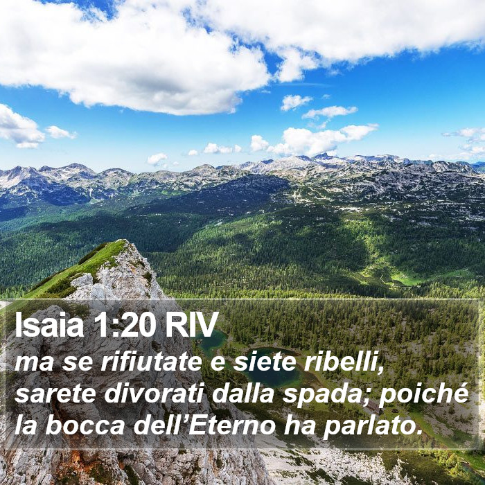 Isaia 1:20 RIV Bible Study