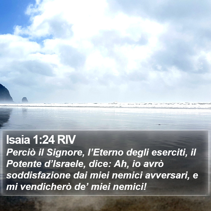 Isaia 1:24 RIV Bible Study